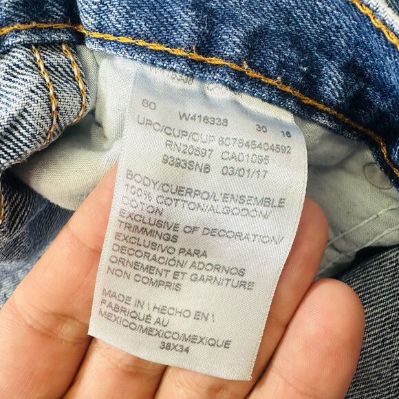 Dickies Jeans Men’s 38x34 Blue Denim Straight Regular Worker Pants - Picture 5 of 10